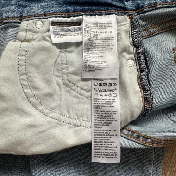 Levi's Wedgie Straight Bridge of Bellflower Jeans Coastal Cowgirl - Size 29 - Picture 13 of 16